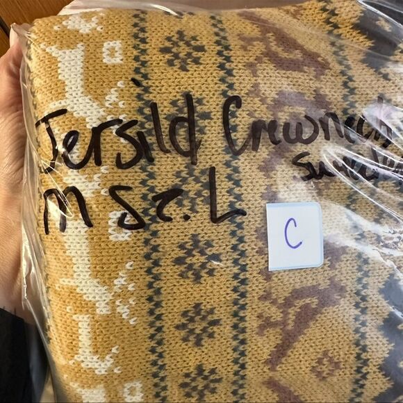 JERSILD Vintage Crewneck Made in Wisconsin Sweater Mustard Men’s Size Large - Picture 13 of 13